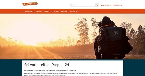Onlineshop prepper24.ch
